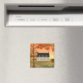 Herfst boerderij herfst pompoen patch magneet (Insitu (Vaatwasser))