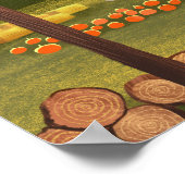 Herfst boerderij herfst pompoen patch poster (Hoek)