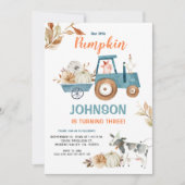 Herfst Boerderij Onze kleine pompoen Verjaardag Kaart (Voorkant)