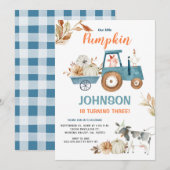 Herfst Boerderij Onze kleine pompoen Verjaardag Kaart (Voorkant / Achterkant)