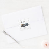 Herfst Boerderij Pompoen Bedankt Vierkante Sticker (Envelop)