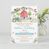 Herfst Boerderij Pompoen Verjaardag Kaart (Staand voorkant)