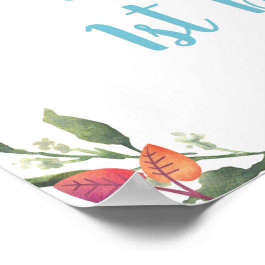 Herfst Boerderij Pumpkin Birthday Welkom Poster (Hoek)