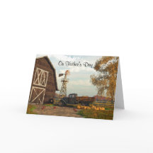 Herfst Boerderij Scene Vaderdag Kaart