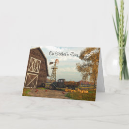 Herfst Boerderij Scene Vaderdag Kaart