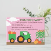 Herfst Boerderij Thema Partij Uitnodiging (Staand voorkant)