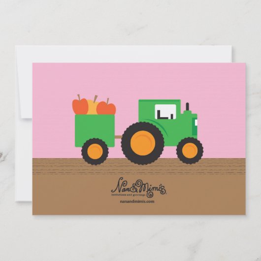 Herfst Boerderij Thema Partij Uitnodiging (Achterkant)