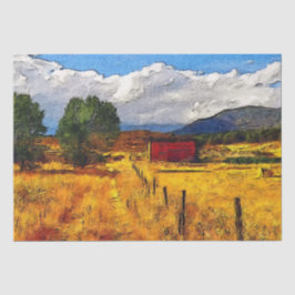 Herfst Boerderij Velden Ontvlekpapier Tissuepapier