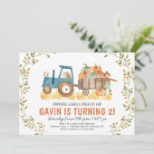 Herfst Boerderij Verjaardagsuitnodiging, Herfst ha Kaart (Staand voorkant)