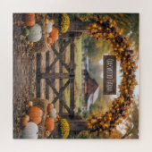 Herfst Boerderijhek met Boog Legpuzzel (Horizontaal)