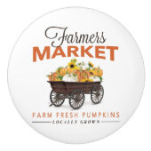 HERFST BOEREN MARKT KERAMISCHE KNOP (Voorkant)