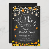 Herfst Boerenbruiloft Ontvangst Kaart (Voorkant / Achterkant)