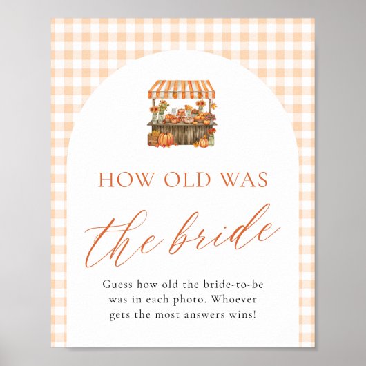 Herfst Boerenmarkt Hoe Oud Was De Bruid Bord Poster (Voorkant)