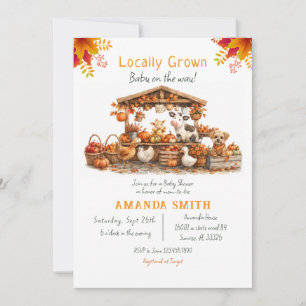 Herfst Boerenmarkt Lokale Baby Shower Kaart