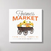 HERFST BOERENMARKTPUMPKIN EN ZONNEMERS CANVAS AFDRUK (Voorkant)