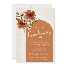 Herfst Bogen Friendsgiving Uitnodiging