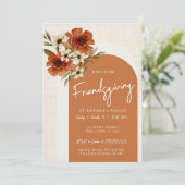 Herfst Bogen Friendsgiving Uitnodiging (Staand voorkant)