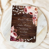 Herfst Boheems Roos Rustiek Houten Vrijgezellenfee Kaart