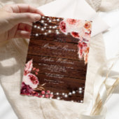 Herfst Boheems Roos Rustiek Houten Vrijgezellenfee Kaart