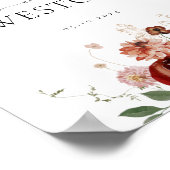 Herfst Boheemse Trouw Welkomstbord Poster (Hoek)