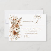 Herfst Bohemian Boho Herfst Bloemen | RSVP Kaartje (Voorkant)