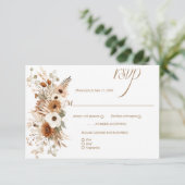 Herfst Bohemian Boho Herfst Bloemen | RSVP Kaartje (Staand voorkant)