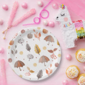 Herfst Boho Art Bohemian Patroon Kids Verjaardag Papieren Bordje (Feest)