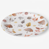 Herfst Boho Art Bohemian Patroon Kids Verjaardag Papieren Bordje (Gekanteld)