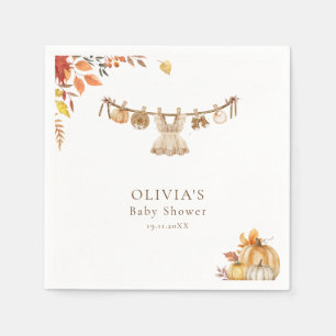 Herfst Boho Baby shower, een beetje pompoen onderw Servet
