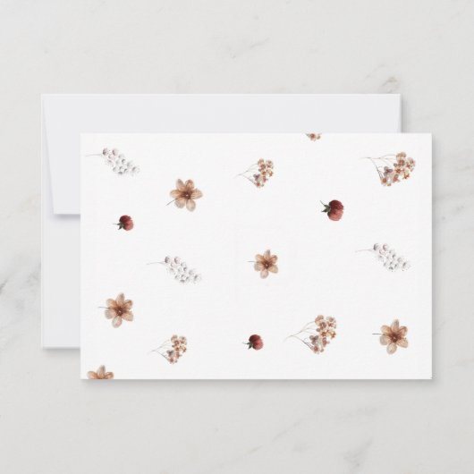 Herfst Boho Baby shower Hartelijk dank Bedankkaart (Achterkant)