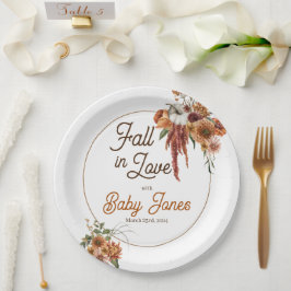 Herfst Boho Baby shower Papier Borden Papieren Bordje