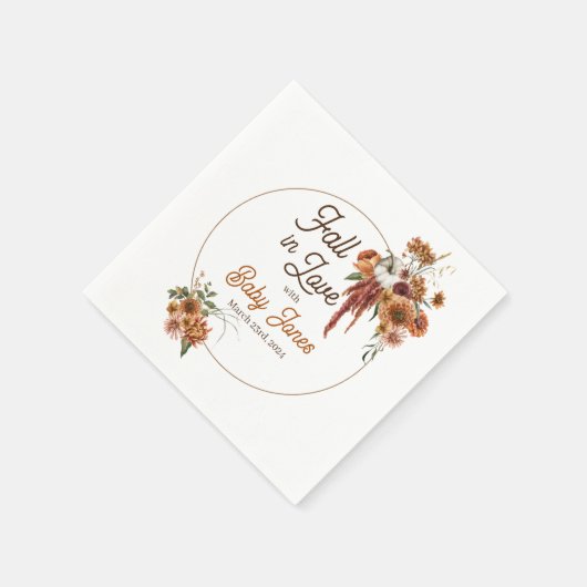 Herfst Boho Baby shower servetten (Hoek)