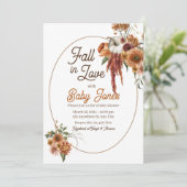 Herfst Boho Baby shower Uitnodiging (Staand voorkant)