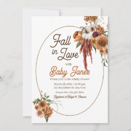Herfst Boho Baby shower Uitnodiging