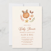 Herfst Boho Babykleding Genderneutraal Baby shower Kaart (Voorkant)