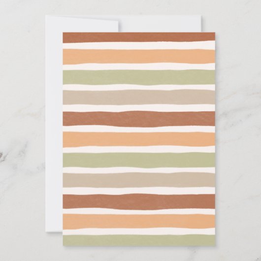 Herfst Boho Babykleding Genderneutraal Baby shower Kaart (Achterkant)