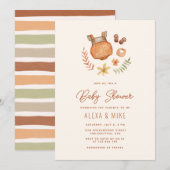 Herfst Boho Babykleding Genderneutraal Baby shower Kaart (Voorkant / Achterkant)
