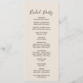 Herfst Boho Bloemen | Moderne Huwelijksprogramma's Menu (Achterkant)