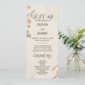 Herfst Boho Bloemen | Moderne Huwelijksprogramma's Menu (Staand voorkant)