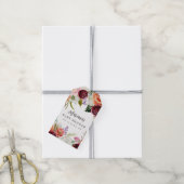 Herfst Boho Bloemen Persoonlijke Baby Shower Cadeaulabel (Met Touw)