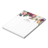 Herfst Boho Bloemen Persoonlijke Leerkracht Notitieblok (Linkerzijde)