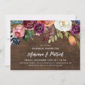 Herfst Boho Bloemen Proefbruiloft Uitnodiging (Voorkant)