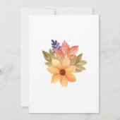 Herfst Boho Bloemen Vallen in Liefde Baby shower Kaart (Achterkant)