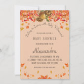 Herfst Boho Bloemen Vallen in Liefde Baby shower Kaart (Voorkant)