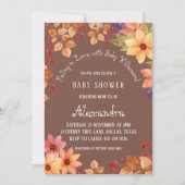 Herfst Boho Bloemen Vallen in Liefde Baby shower Kaart (Voorkant)