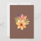 Herfst Boho Bloemen Vallen in Liefde Baby shower Kaart (Achterkant)