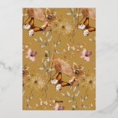 Herfst Boho Bloemen Vrijgezellenfeest Folie Uitnod Folie Uitnodiging (Achterkant)