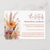 Herfst Boho bloemenbruiloft | Wit Informatiekaartje (Voorkant)
