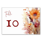 Herfst Boho bloemenbruiloft | Wit Kaart (Achterkant)