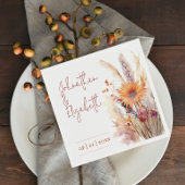 Herfst Boho bloemenbruiloft | Wit Servet